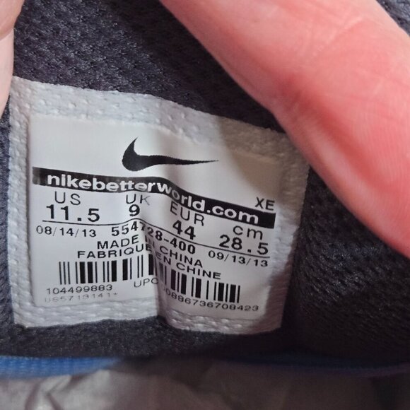 Nike Zoom Elite+ Sneakers Womens Size 11.5 Running Shoes Blue Black‎ Fitsol - Picture 10 of 15